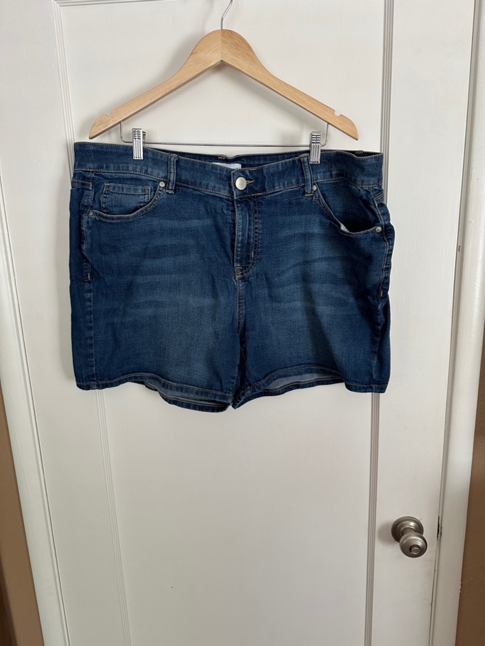Lane Bryant Dark Blue Denim Jean Shorts